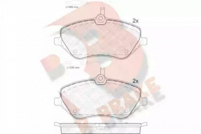 R BRAKE rb1657 -  Комплект тормозных колодок, дисковый тормоз